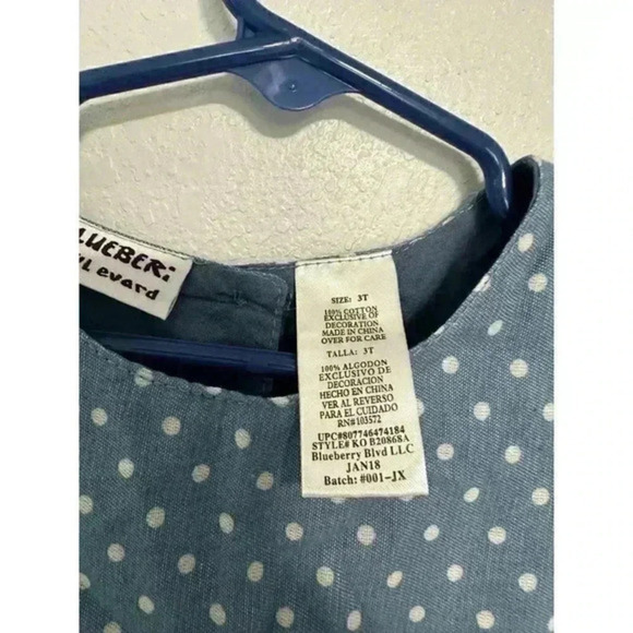 Blueberry boulevard baby girl Embroydery Sleeveless dress size‎ 3T - Picture 4 of 6